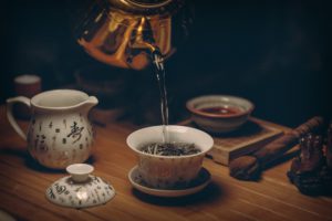Tea being served Chinese style